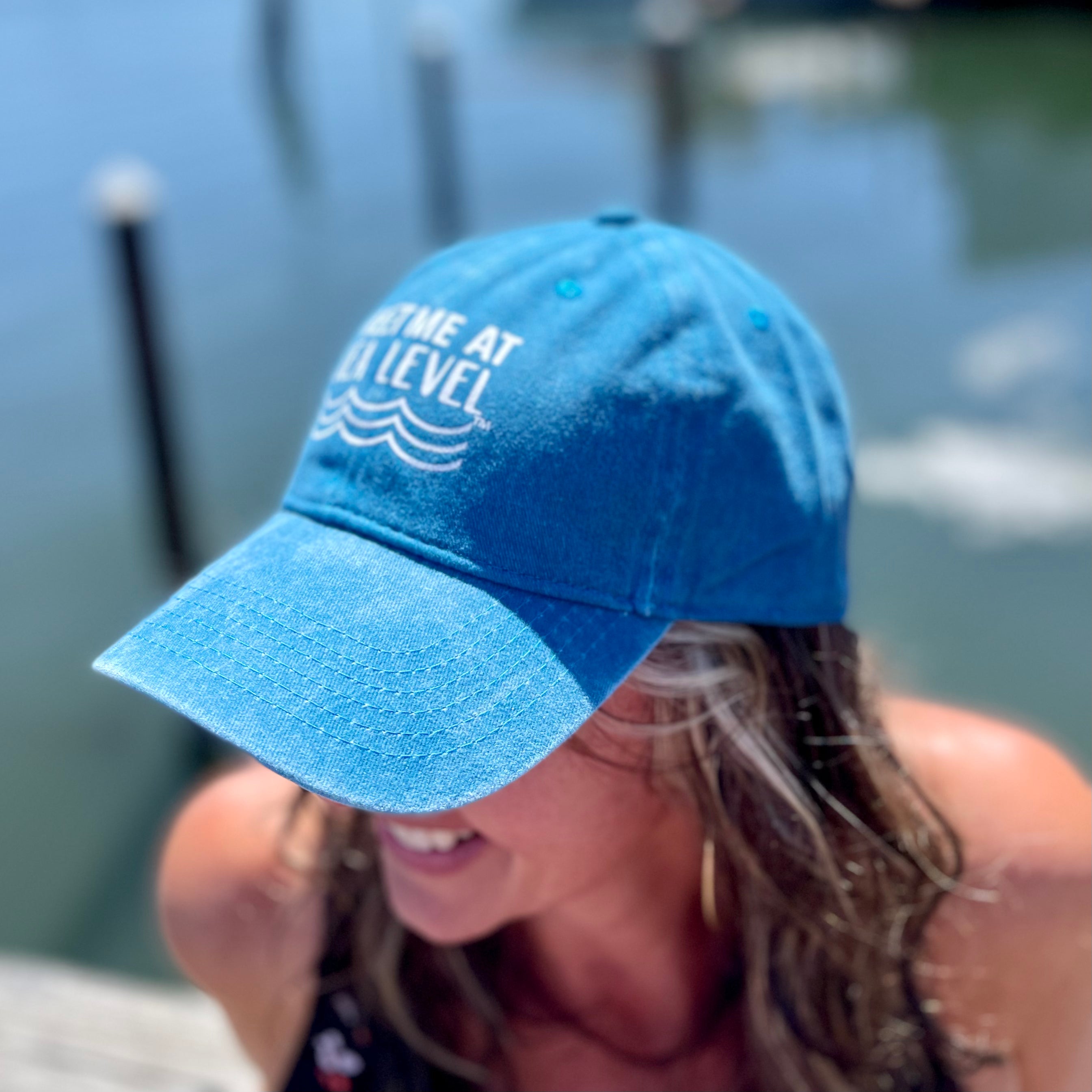 Meet Me At Sea Level Relaxed Cap - printed
