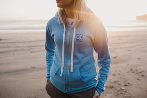 101 Signature Zip in Sea Blue