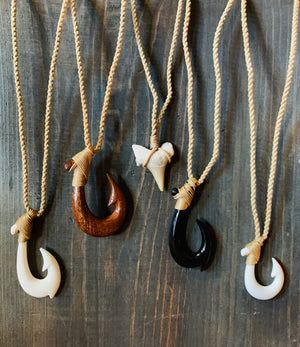 bome fish hook necjalcw Hawaiian Fish Hook Necklaces