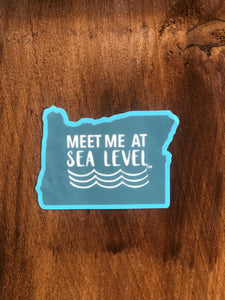 Meet Me At Sea Level Sticker