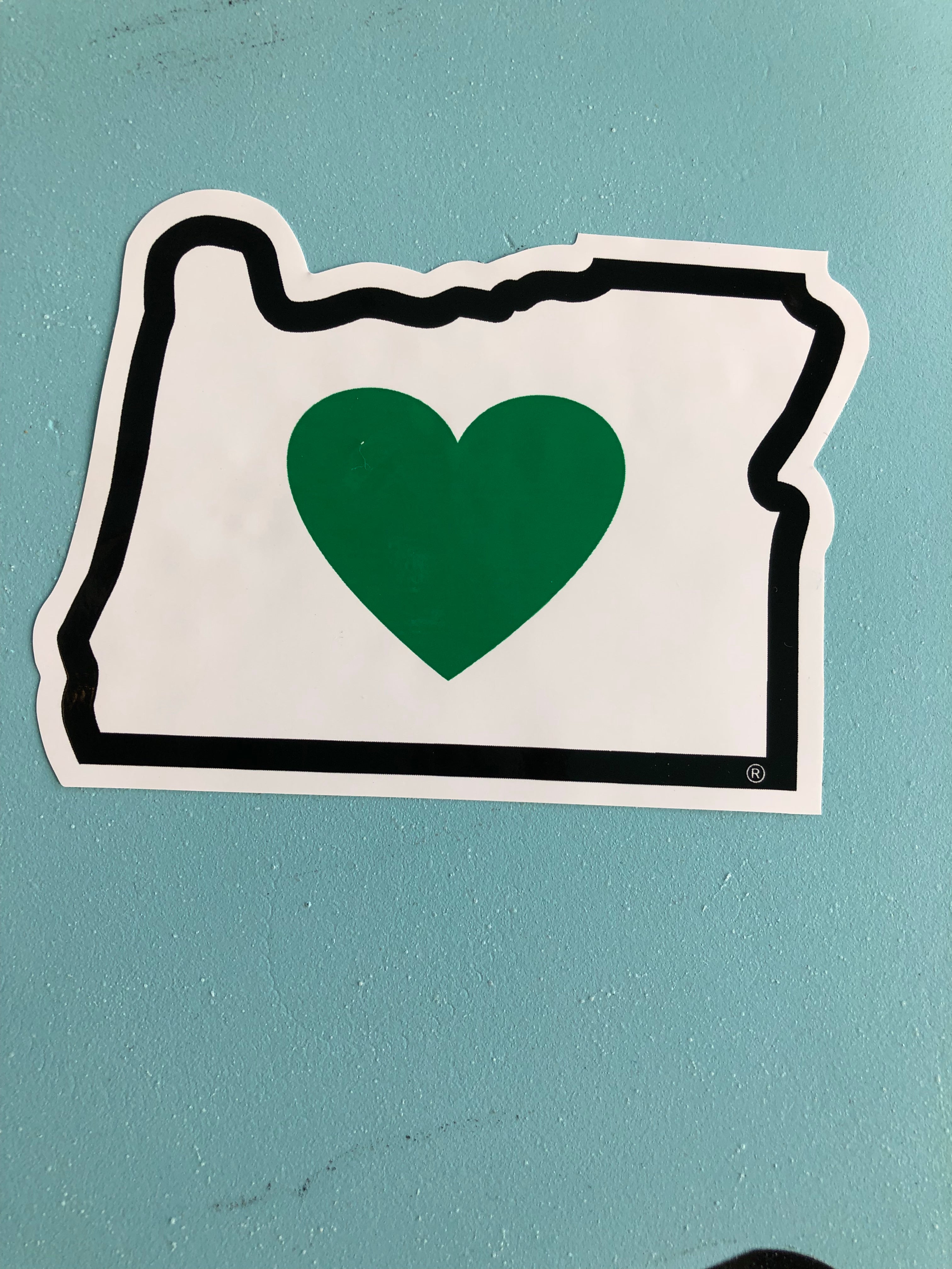 Heart Oregon Sticker